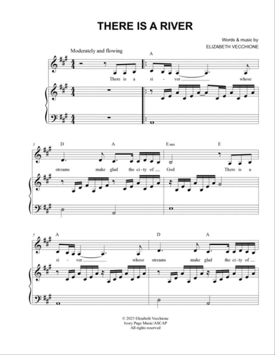 There is a River There is a River Piano, Vocal, Guitar scores gallery preview page 2