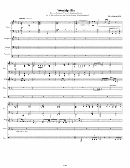 Worship Him (Director's score and instrument parts) image number null