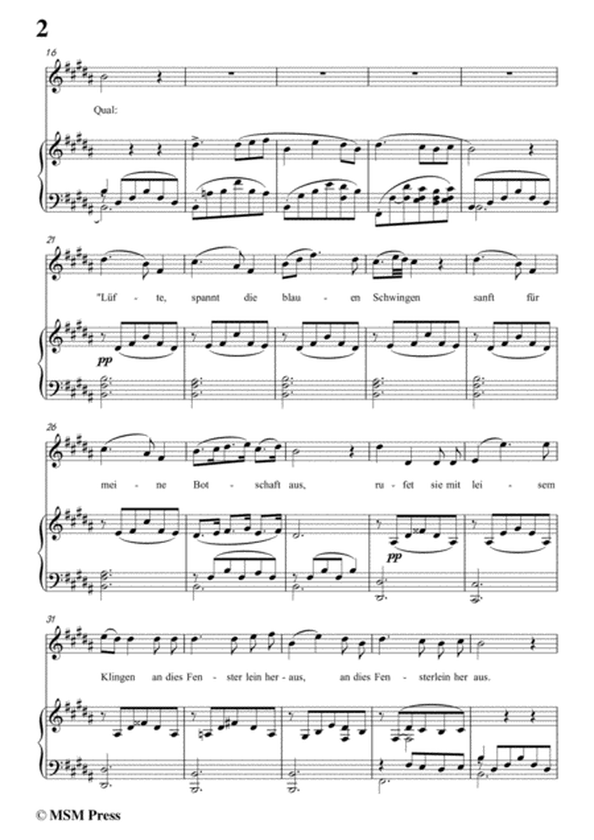 Schubert-Liebeslauschen(The Maiden's Serenade),D.698,in B Major,for Voice&Piano image number null