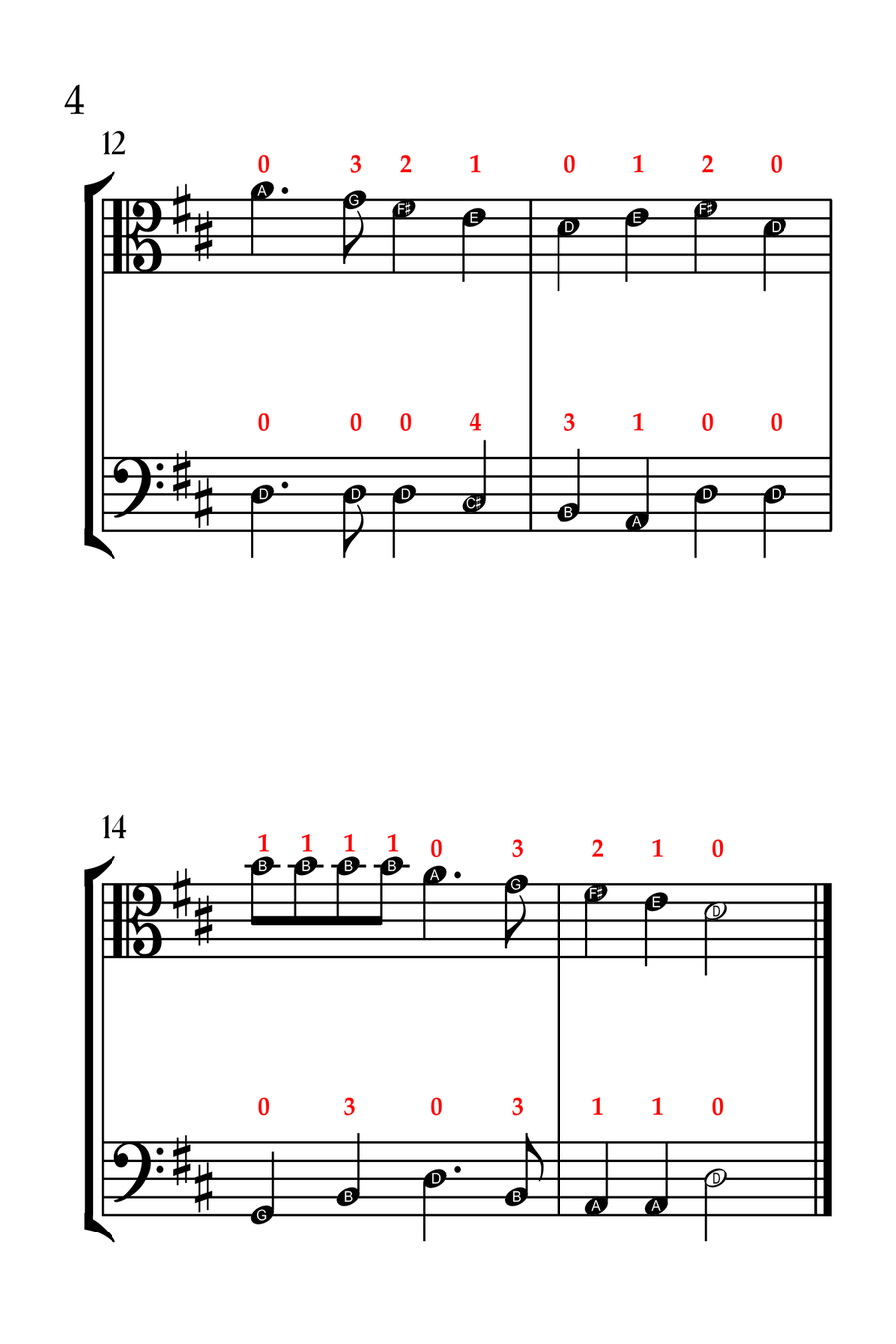 Deck the Halls (VIOLA AND CELLO - EASY LEVEL) String Duet scores gallery preview page 5