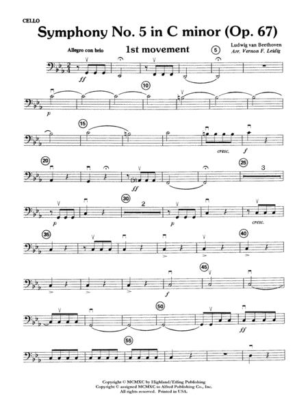 Beethoven's Symphony No. 5, 1st Movement: Cello