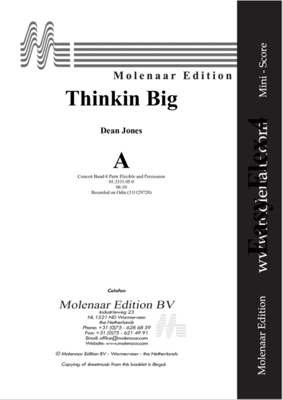 Thinkin' Big Thinkin' Big Concert Band scores gallery preview page 2