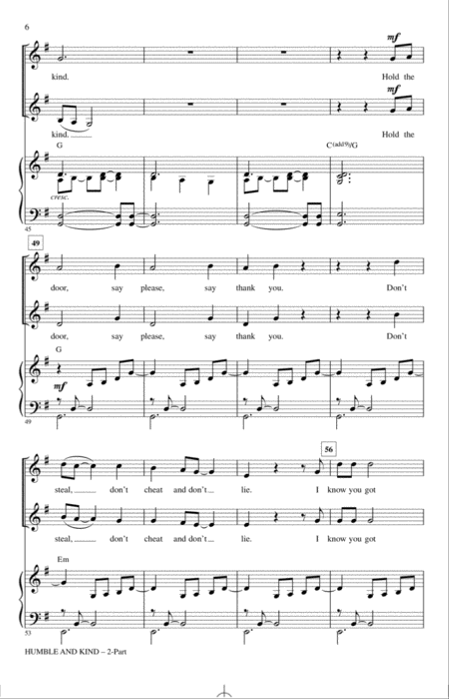 Humble And Kind 2-Part scores gallery preview page 4