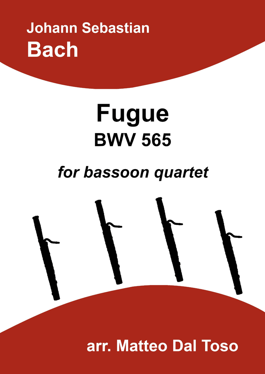 J. S. Bach - Fugue BWV 565 for bassoon quartet Woodwind Quartet scores gallery preview page 1