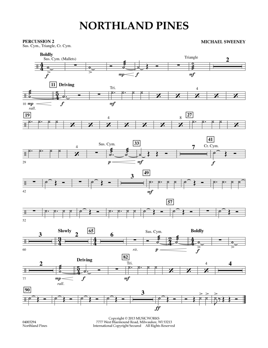 Northland Pines - Percussion 2 Concert Band scores gallery preview page 1