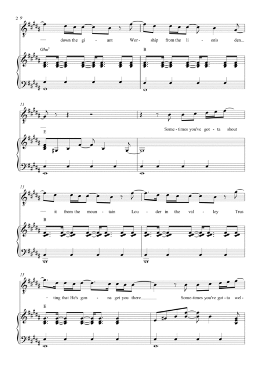 Praise You Anywhere Piano, Vocal, Guitar scores gallery preview page 2