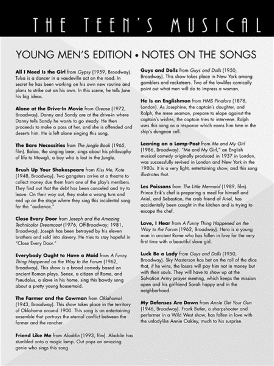 The Teen's Musical Theatre Collection Voice scores gallery preview page 3