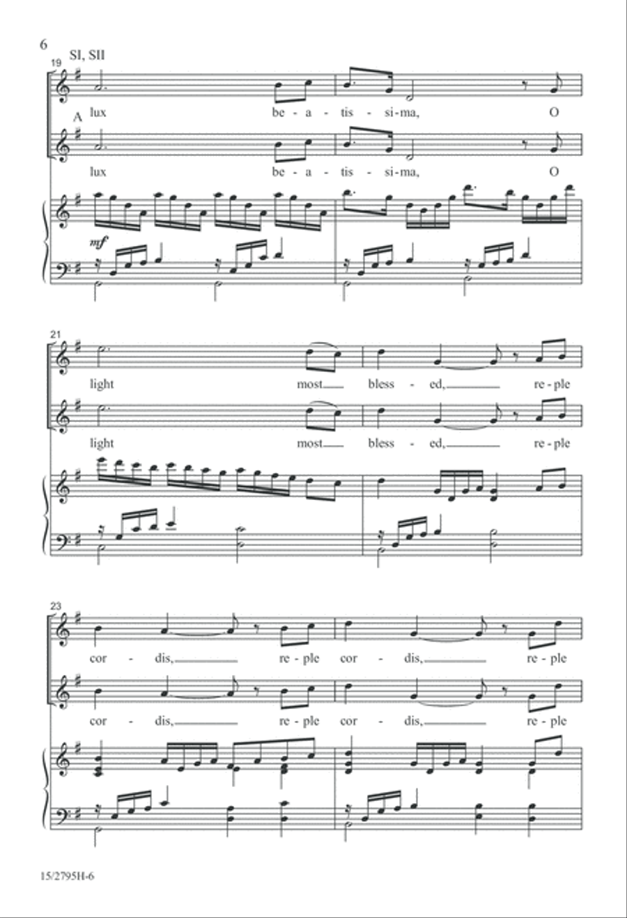 O Lux Beatissima SSA scores gallery preview page 7