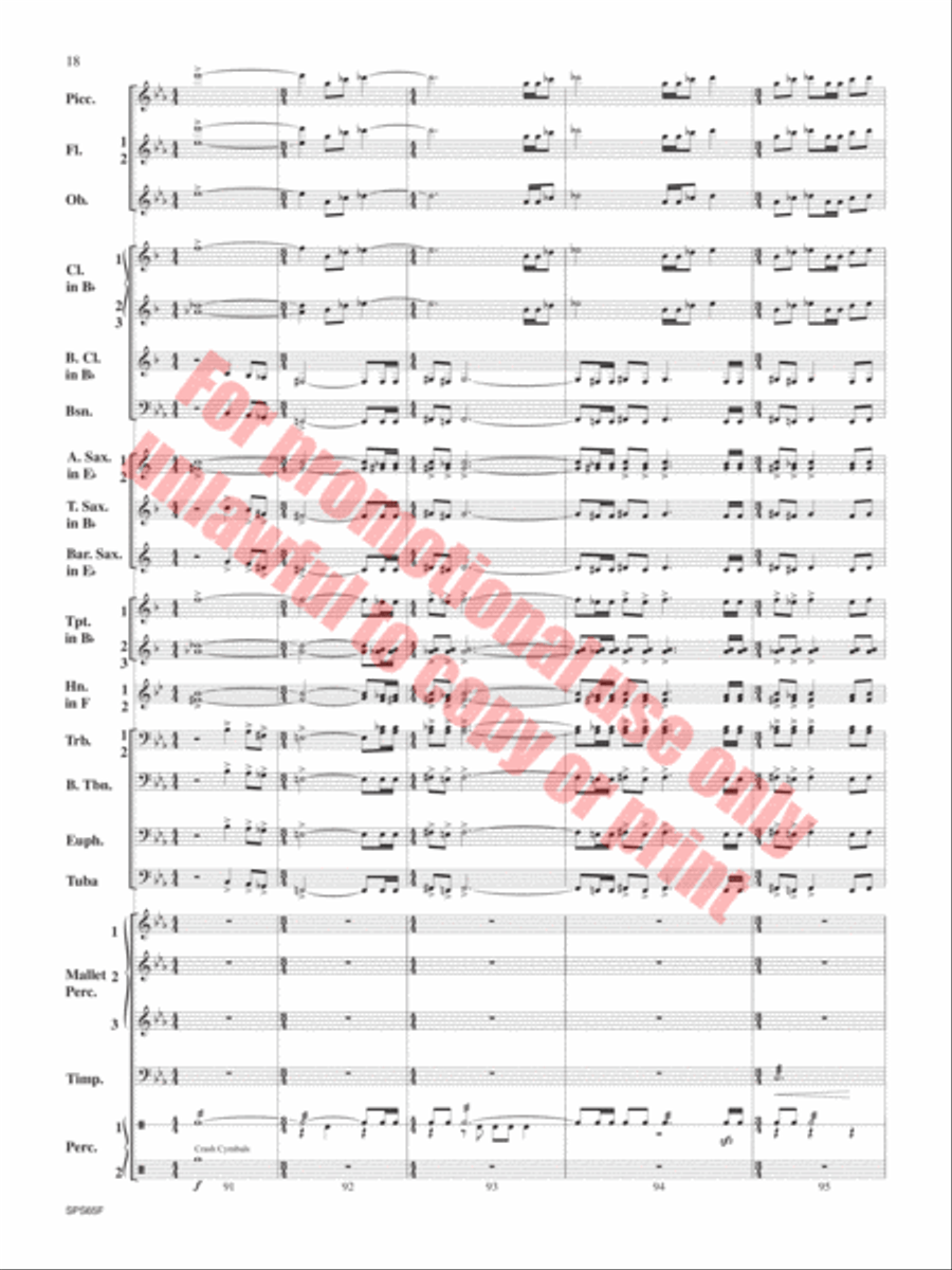 Rain and Snow on the Cedar Cliffs Concert Band scores gallery preview page 19