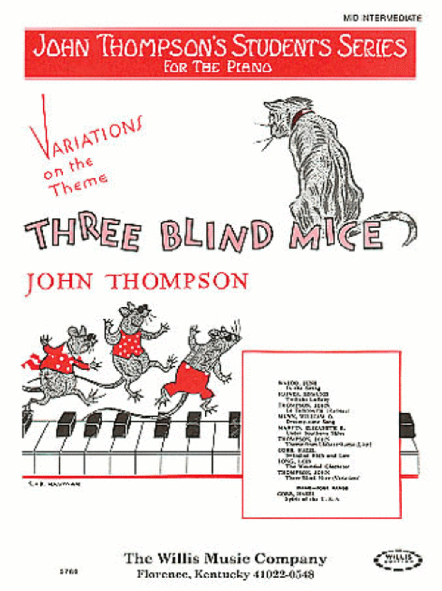 Variations on Three Blind Mice Piano scores gallery preview page 1