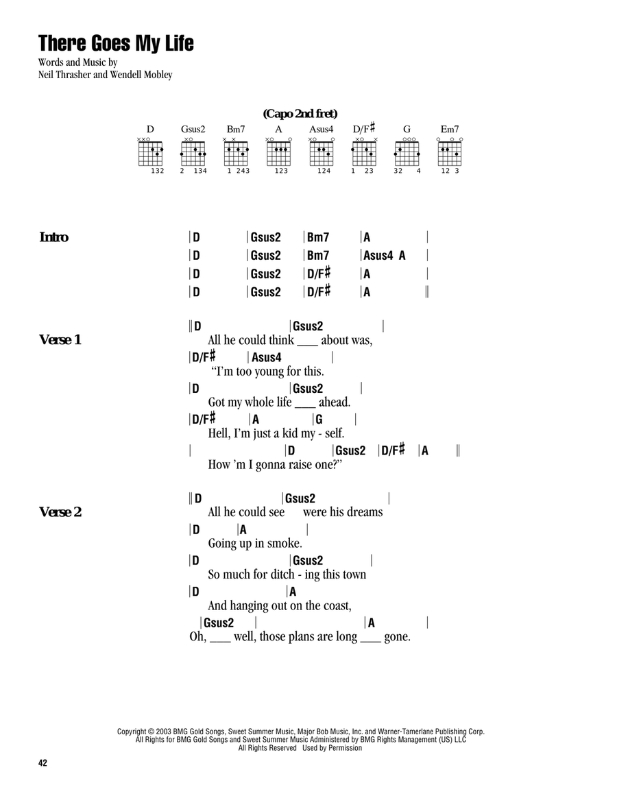 There Goes My Life There Goes My Life Acoustic Guitar scores gallery preview page 1