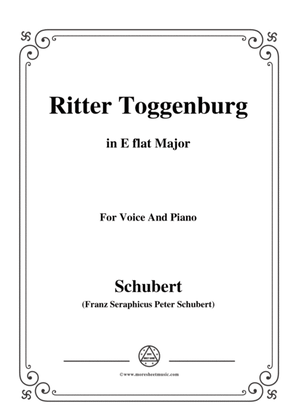 Schubert-Ritter Toggenburg,in E flat Major,for Voice&Piano