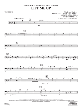 Book cover for Lift Me Up (from Black Panther: Wakanda Forever) (arr. Vinson) - Trombone