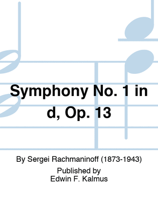 Book cover for Symphony No. 1 in d, Op. 13