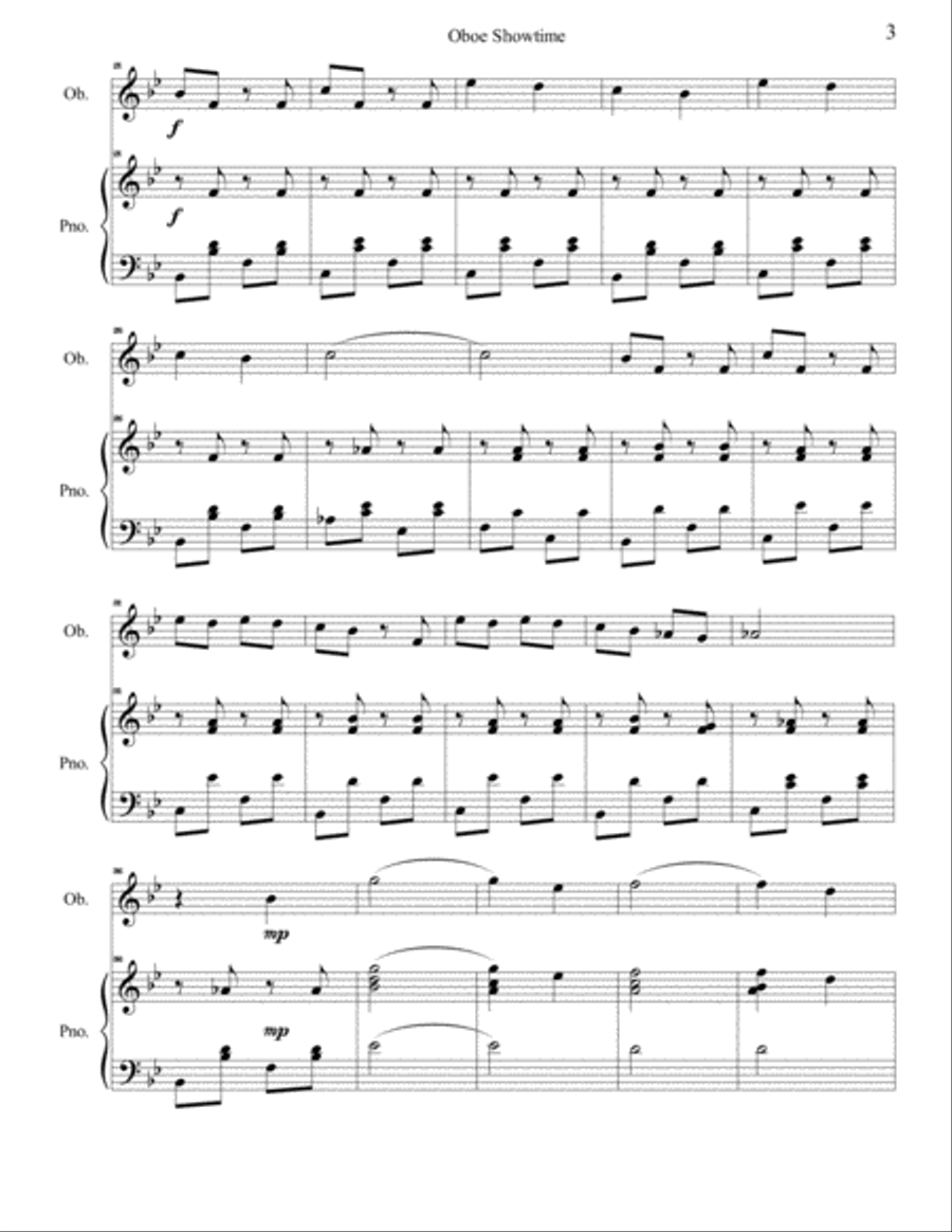Oboe Showtime Oboe Solo scores gallery preview page 3