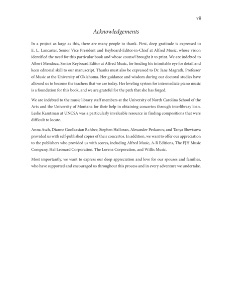 The Pianist's Guide to Standard Teaching and Performance Concertos Piano Solo scores gallery preview page 6