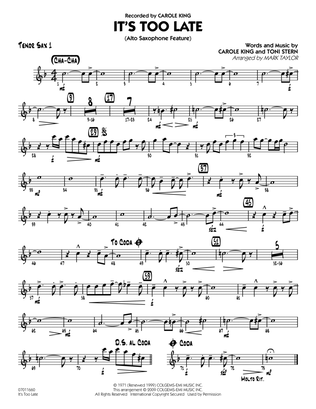 Book cover for It's Too Late (Alto Saxophone Feature) - Tenor Sax 1