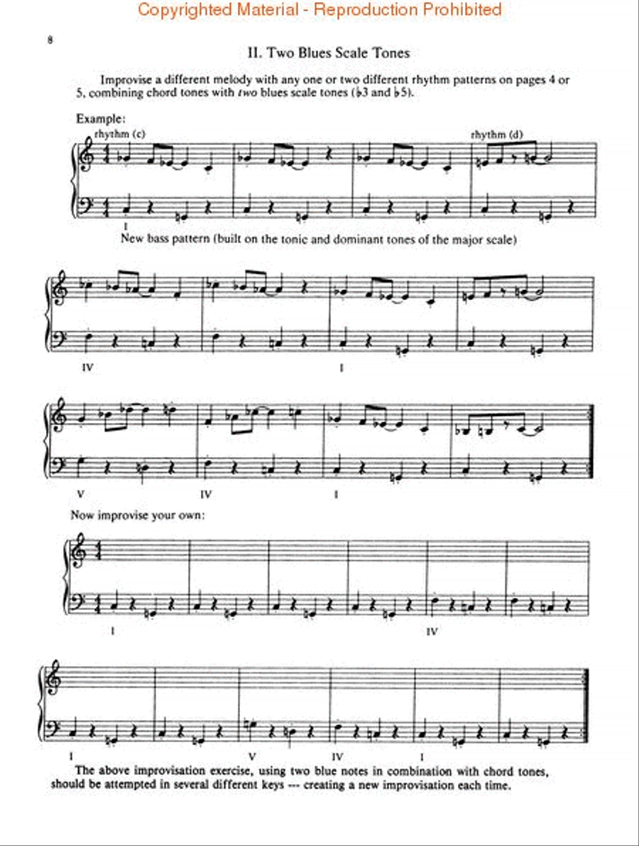 Beginning Jazz Improvisation Piano Method scores gallery preview page 3