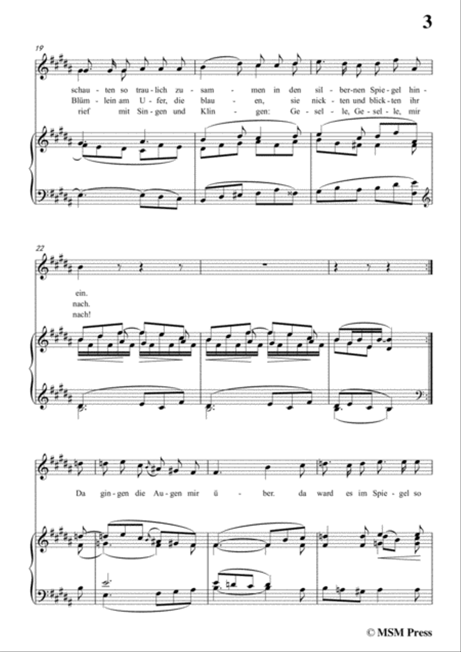 Schubert-Tränenregen,from 'Die Schöne Müllerin',Op.25 No.10,in B Major,for Voice&Pno Voice scores gallery preview page 5