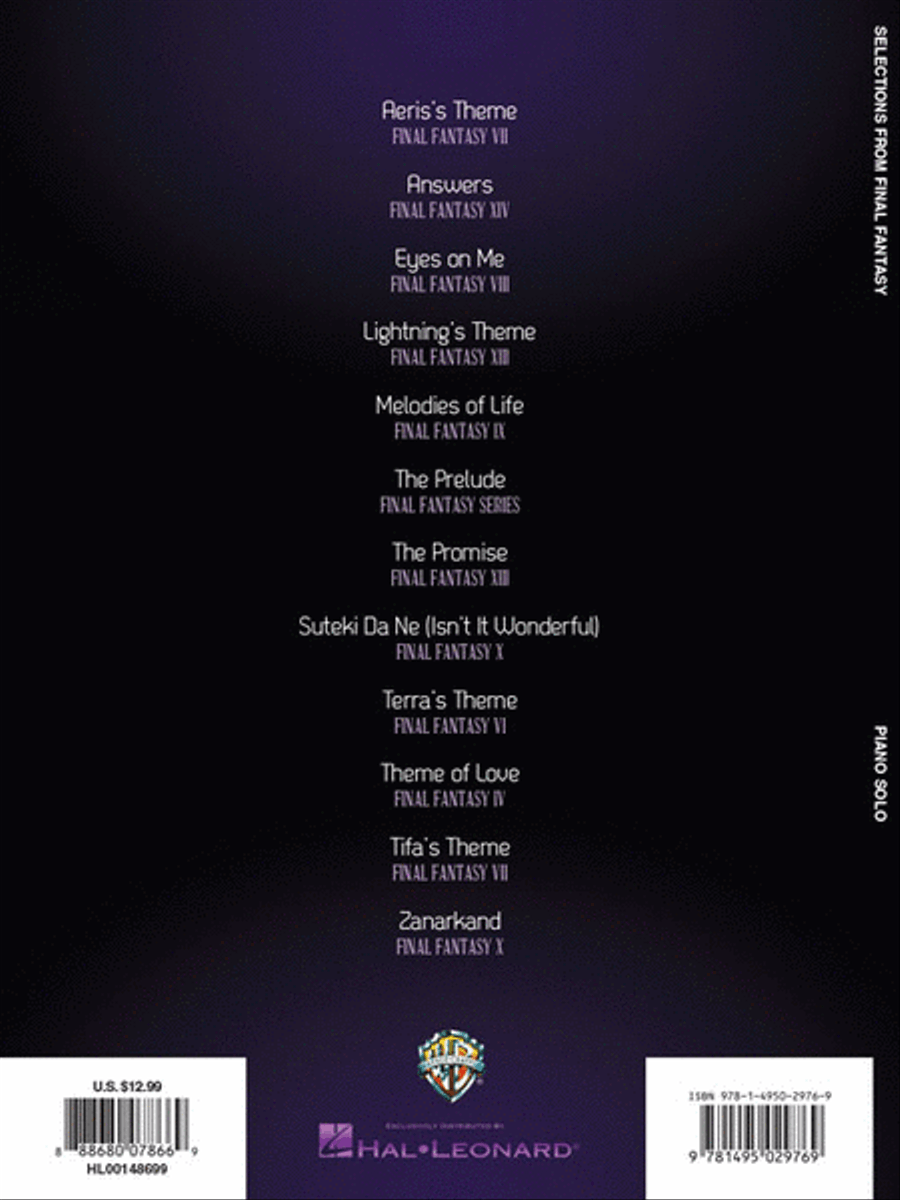 Selections from Final Fantasy Piano Solo scores gallery preview page 8