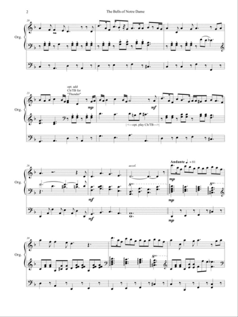 The Bells Of Notre Dame Organ Solo scores gallery preview page 3
