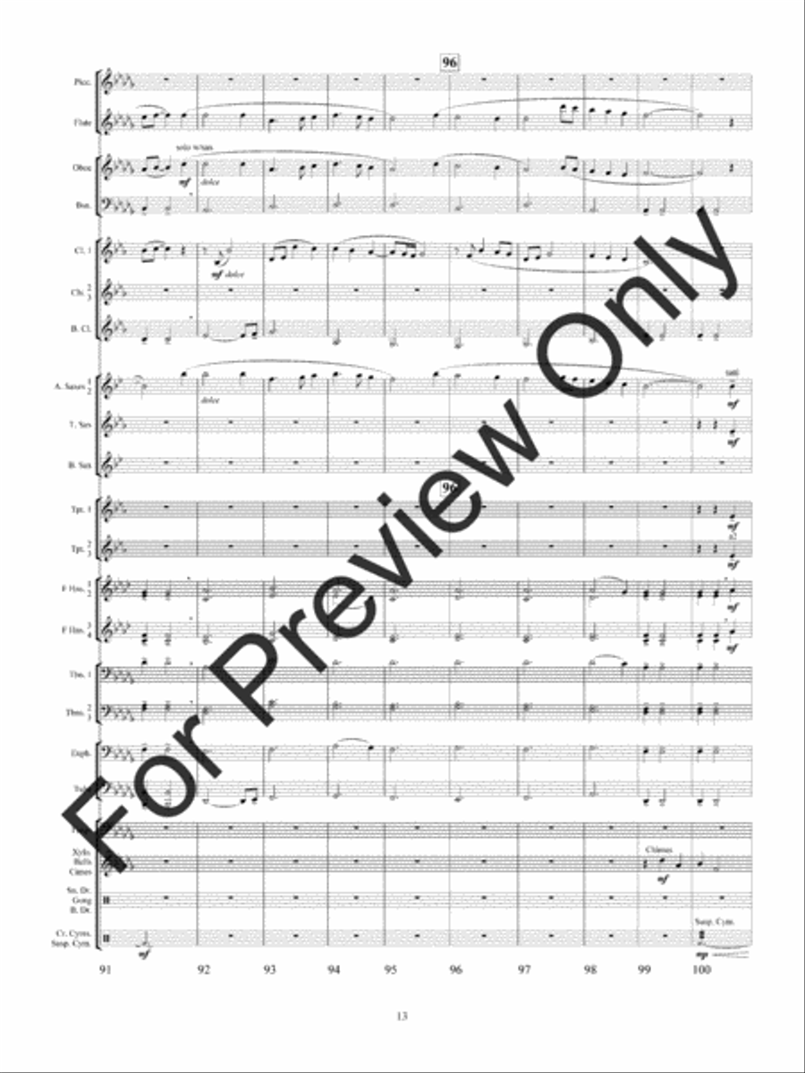 Variations On A Mighty Fortress Concert Band scores gallery preview page 16