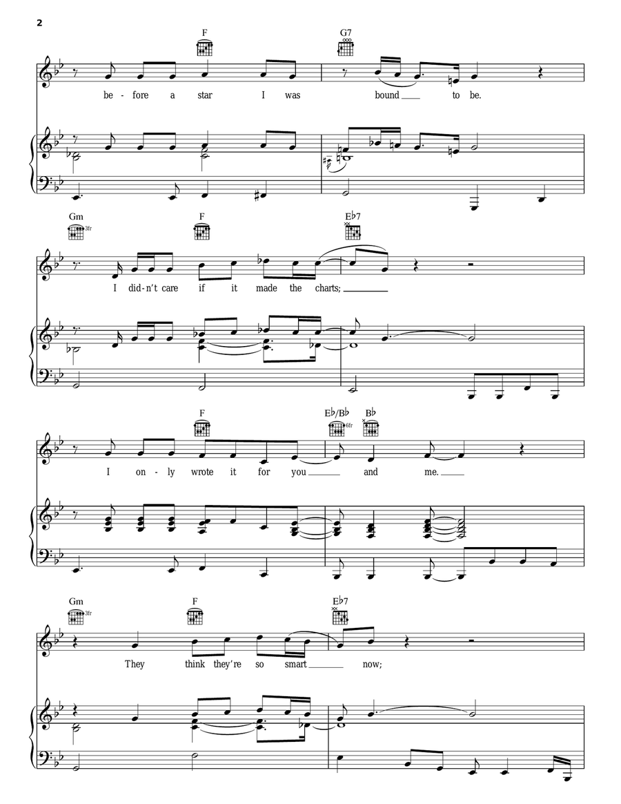 I Wrote A Simple Song Piano, Vocal, Guitar scores gallery preview page 2