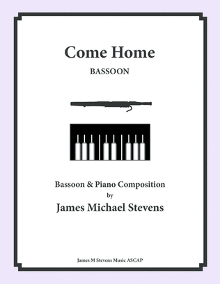 Book cover for Come Home - Bassoon & Piano