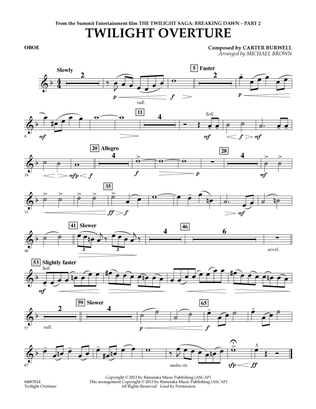 Twilight Overture (from The Twilight Saga: Breaking Dawn Part 2) - Oboe