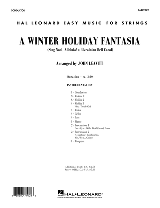 Book cover for A Winter Holiday Fantasia - Conductor Score (Full Score)