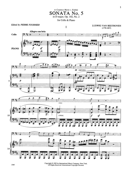 Sonata No. 5 In D Major, Opus 102, No. 2