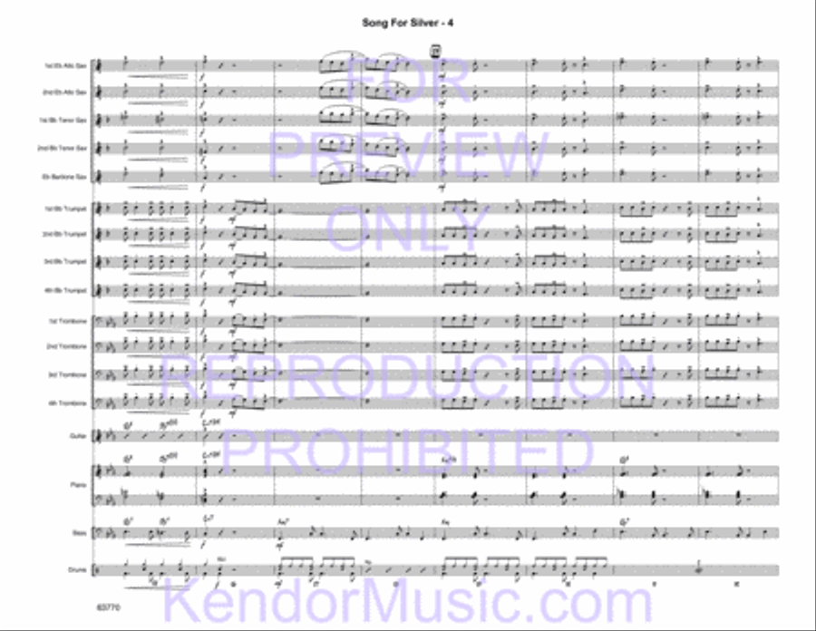 Song for Silver Jazz Ensemble scores gallery preview page 6