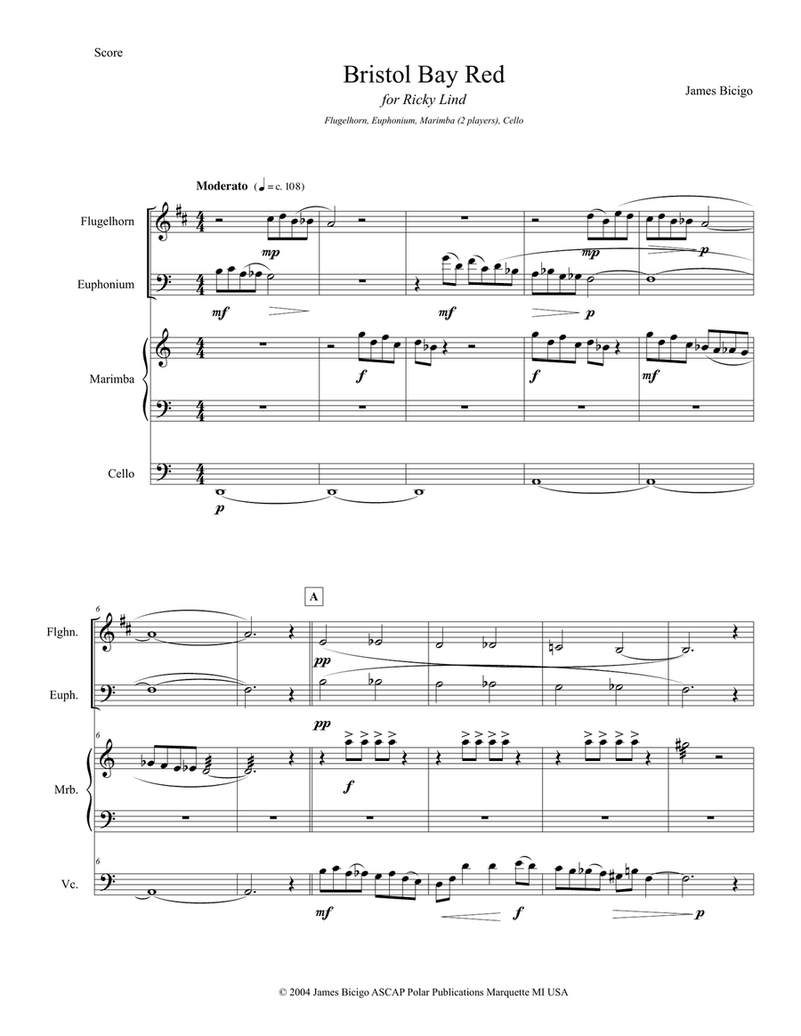 Bristol Bay red Euphonium scores gallery preview page 1
