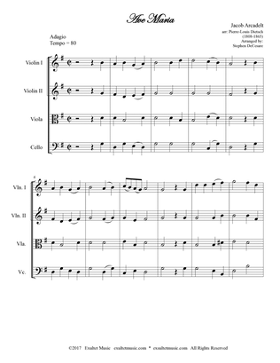 Book cover for Ave Maria (String Quartet)