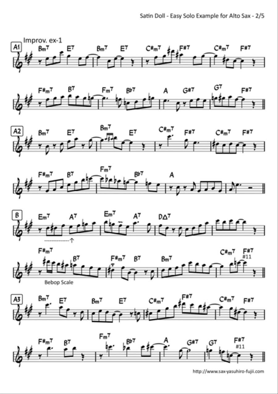Satin Doll Alto Saxophone scores gallery preview page 2