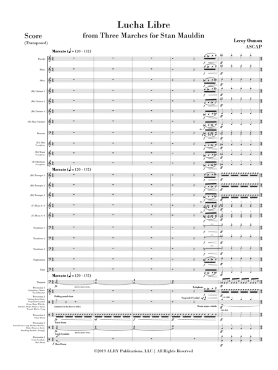 Lucha Libre for Concert Band (Full Score) Concert Band scores gallery preview page 2