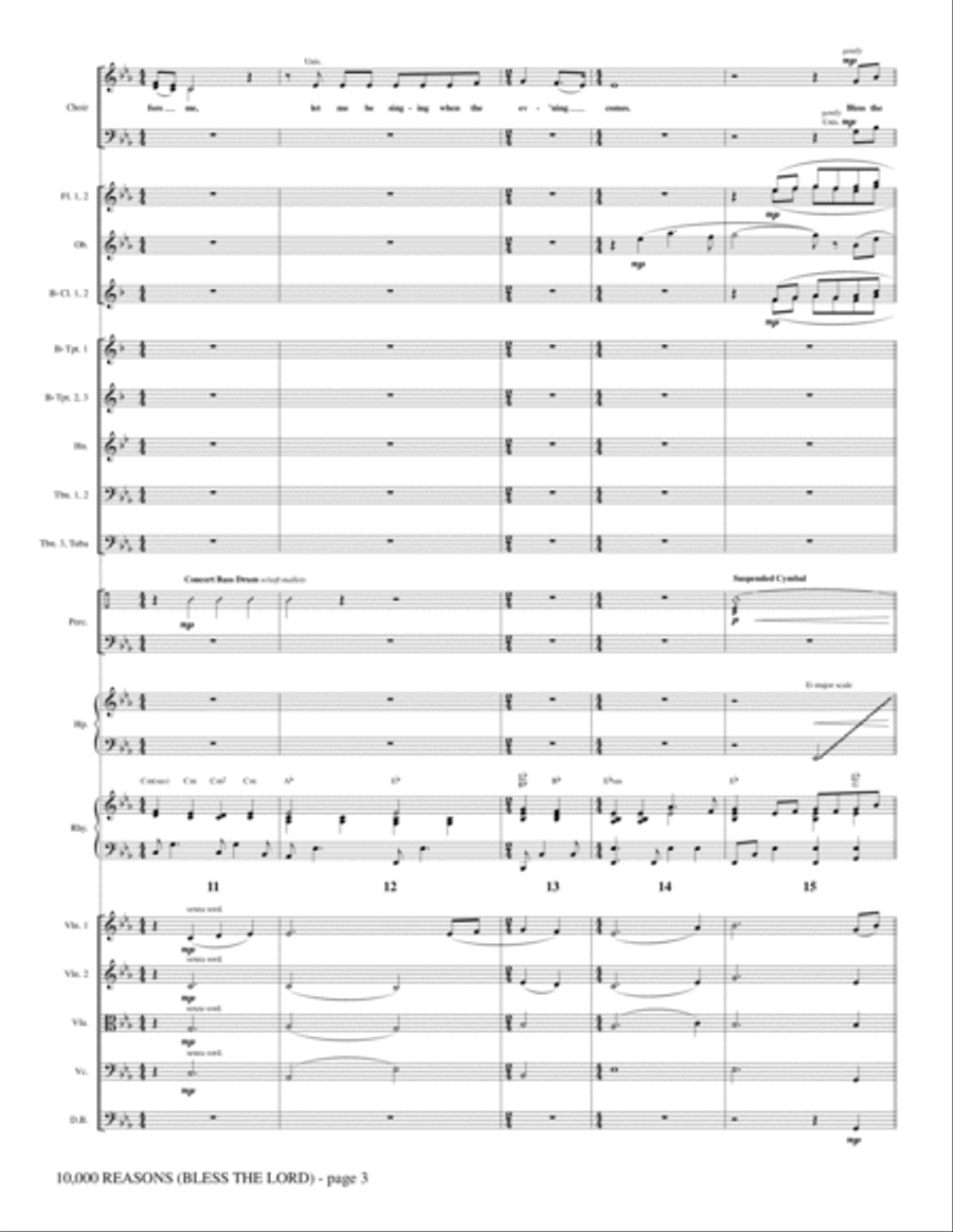 10,000 Reasons (Bless The Lord) - Full Score Choir scores gallery preview page 3