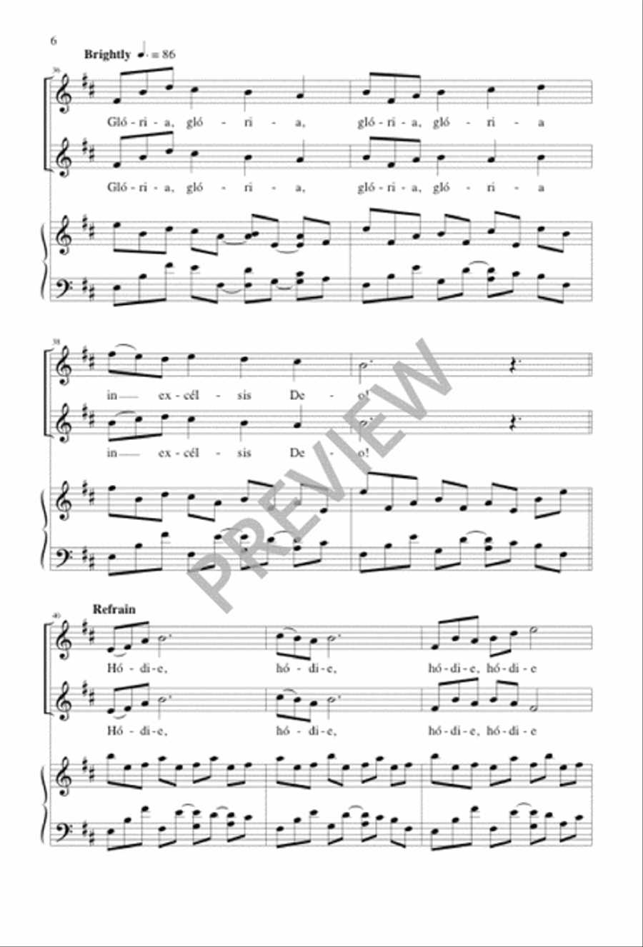 Hodie Christus Natus Est 2-Part scores gallery preview page 7
