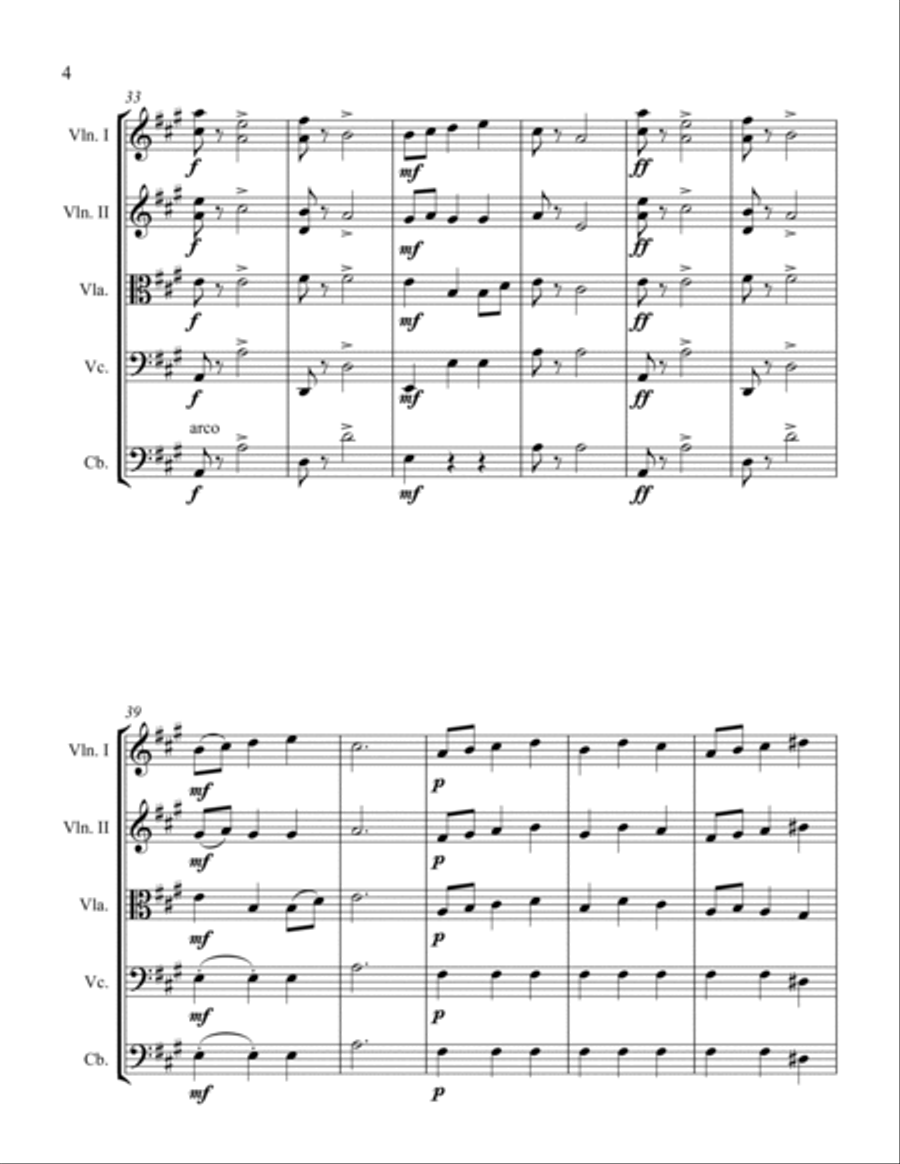 Waltz Waltz String Orchestra scores gallery preview page 4
