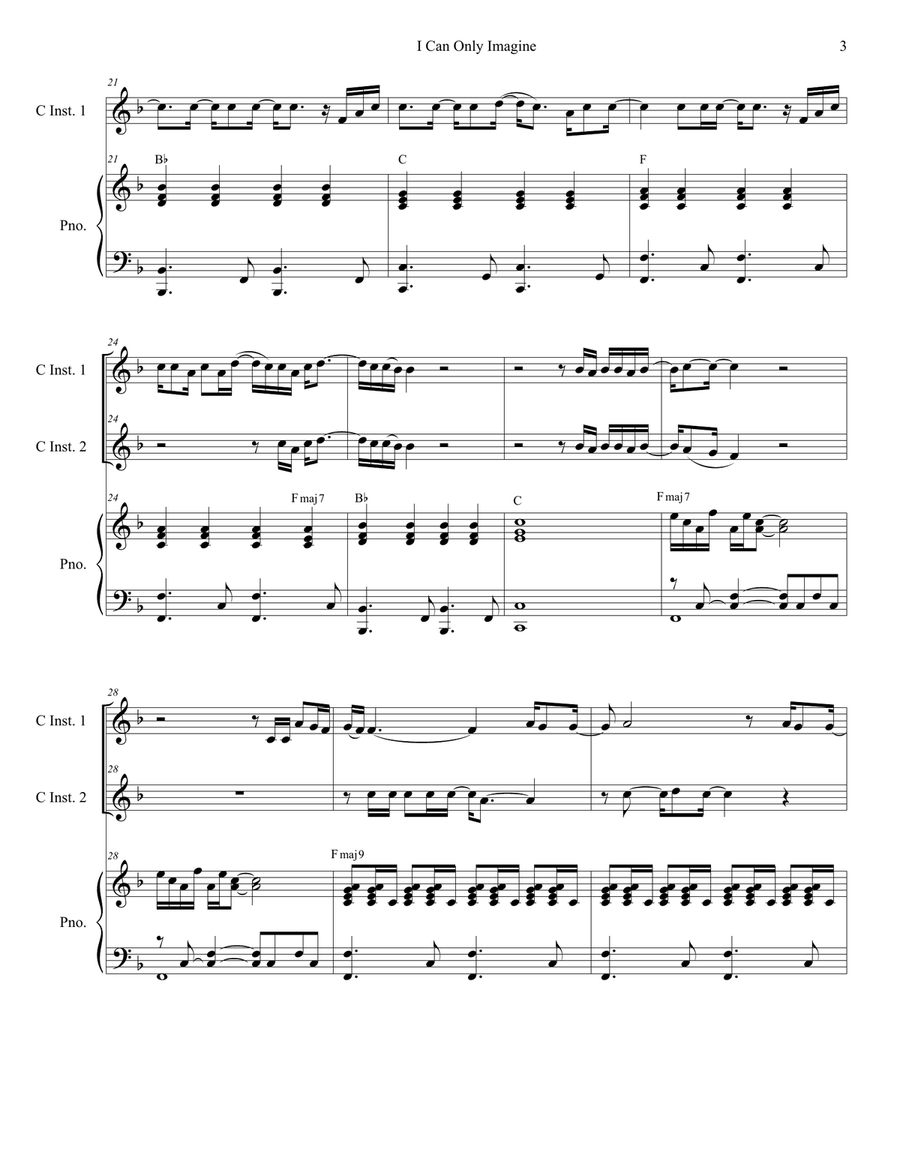 I Can Only Imagine Flute scores gallery preview page 3