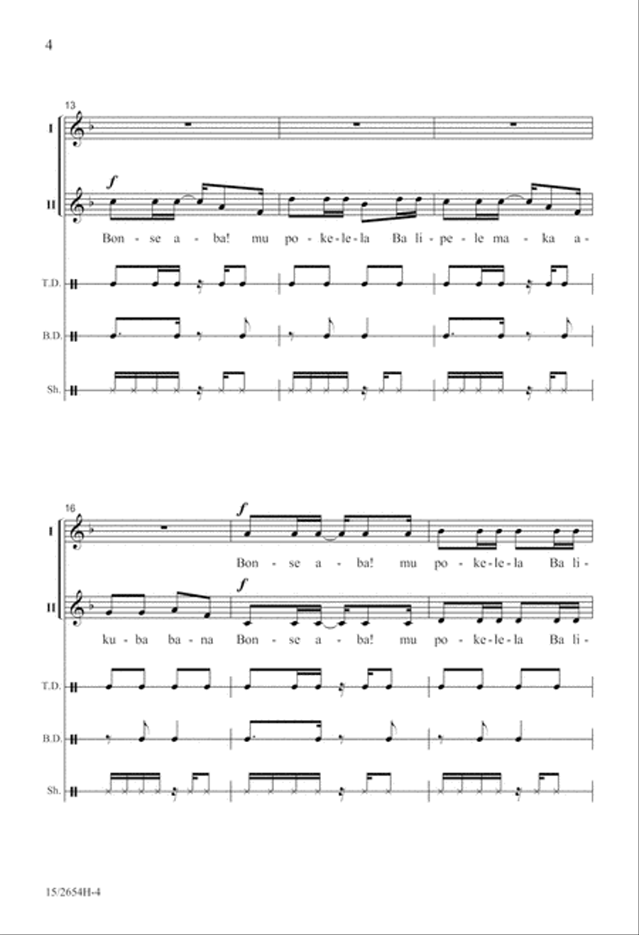 Bonse Aba A Cappella scores gallery preview page 5