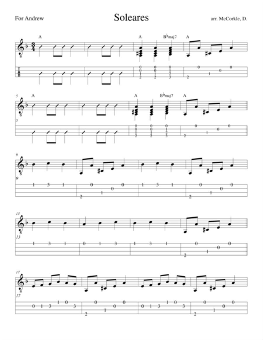 Soleares (for Ukulele) Ukulele scores gallery preview page 1