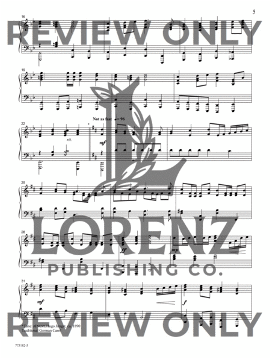 All Is Mary and Bright Piano Solo scores gallery preview page 3