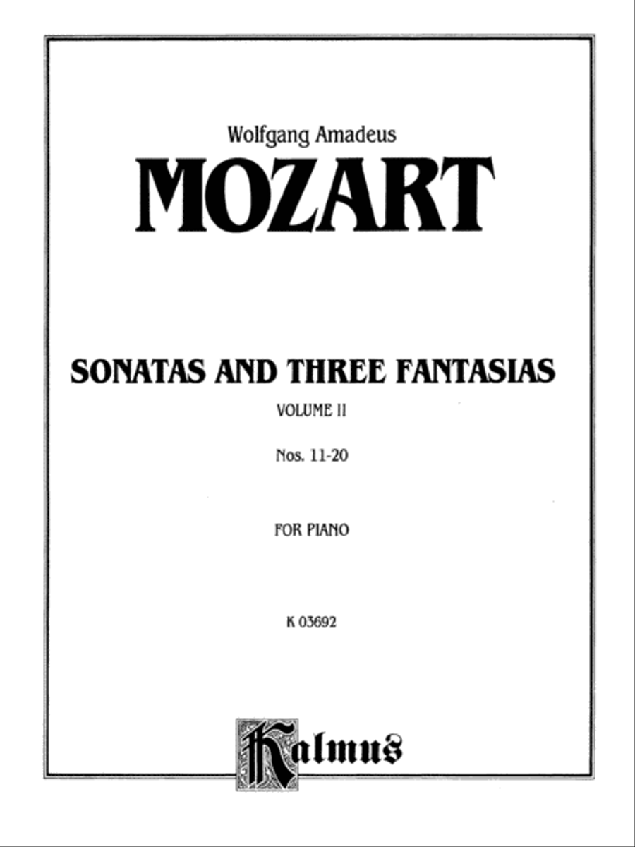 Sonatas and Three Fantasias, Volume 2