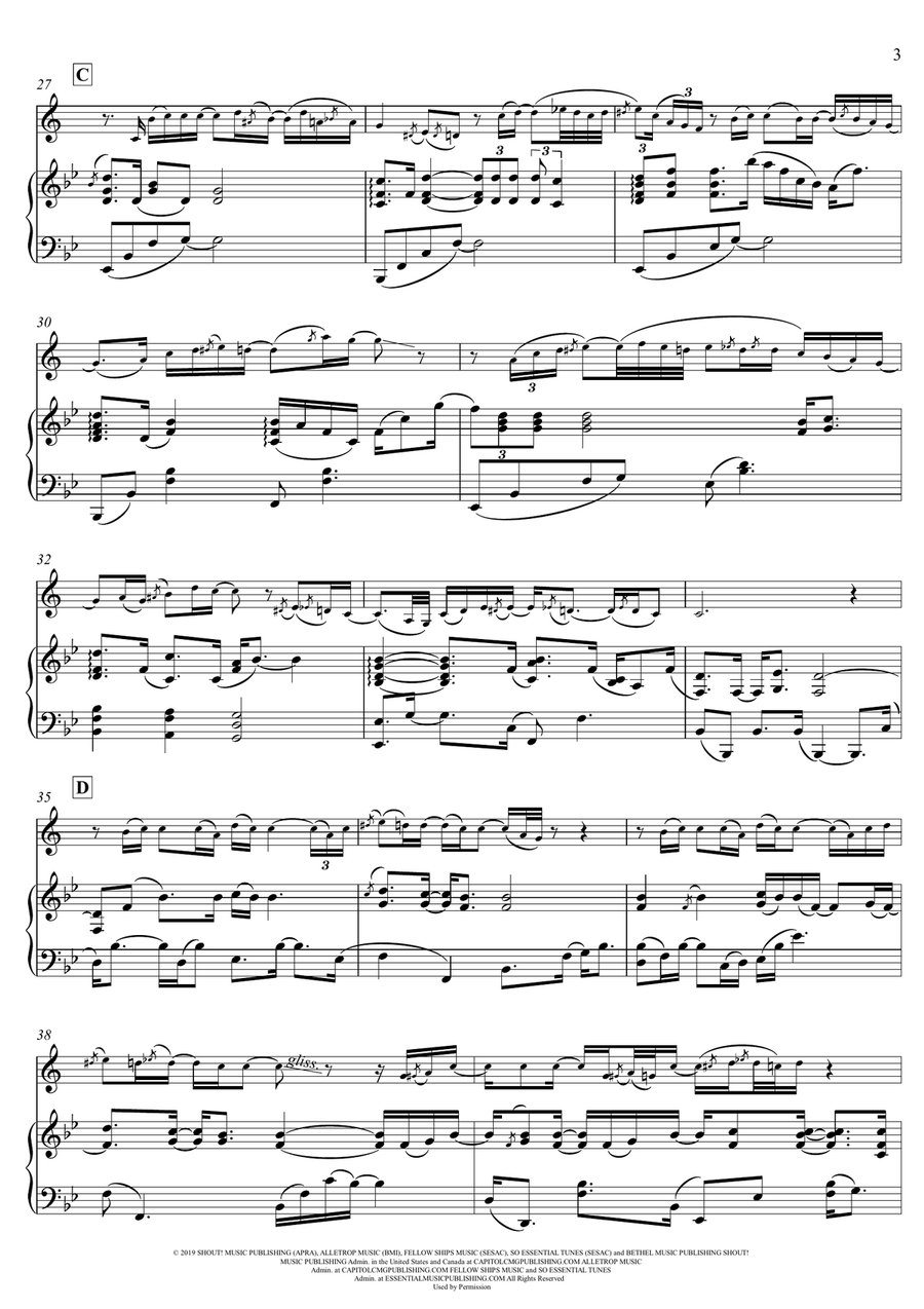 Goodness Of God B-Flat Clarinet scores gallery preview page 3