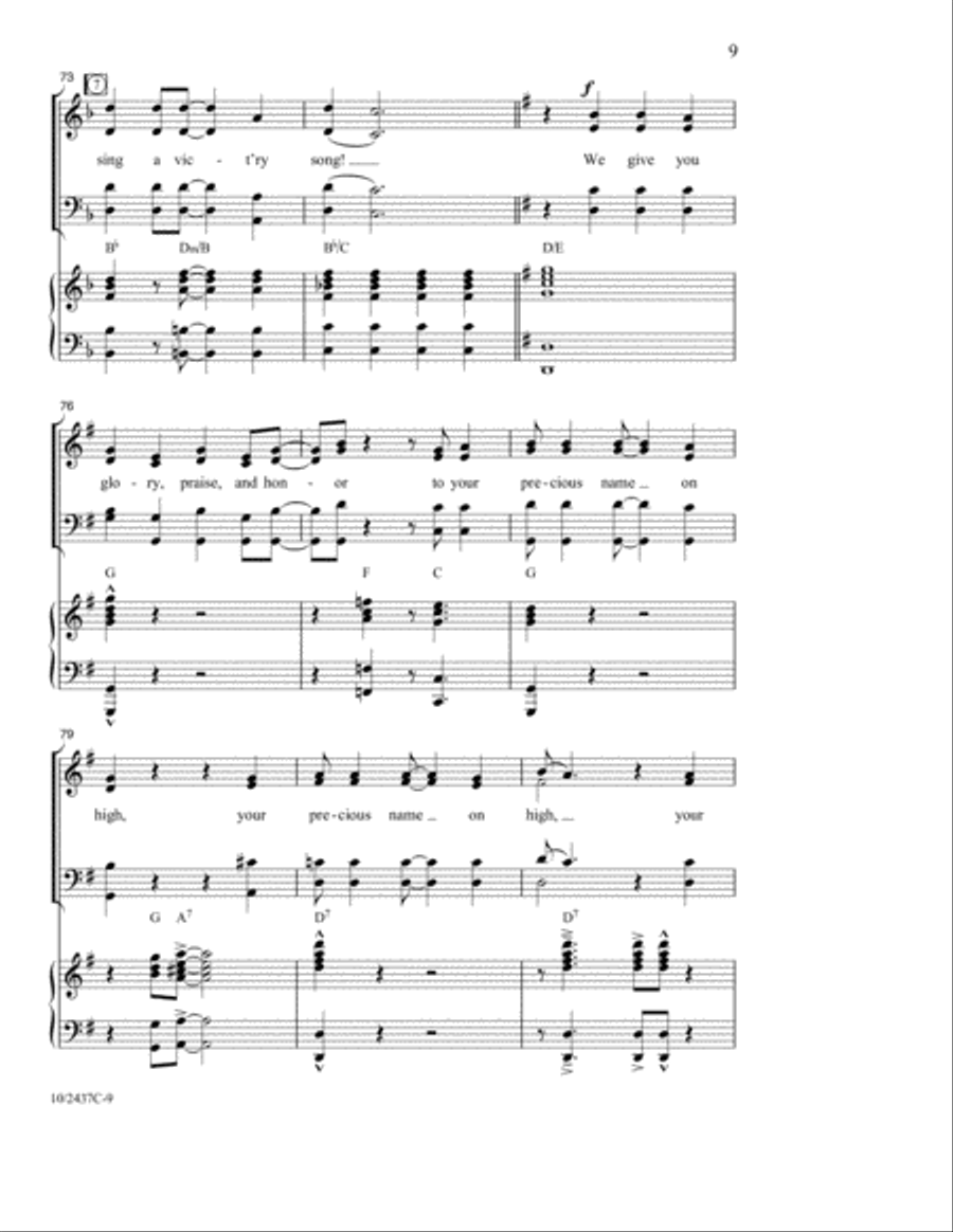 Glory, Praise and Honor Glory, Praise and Honor 4-Part scores gallery preview page 8