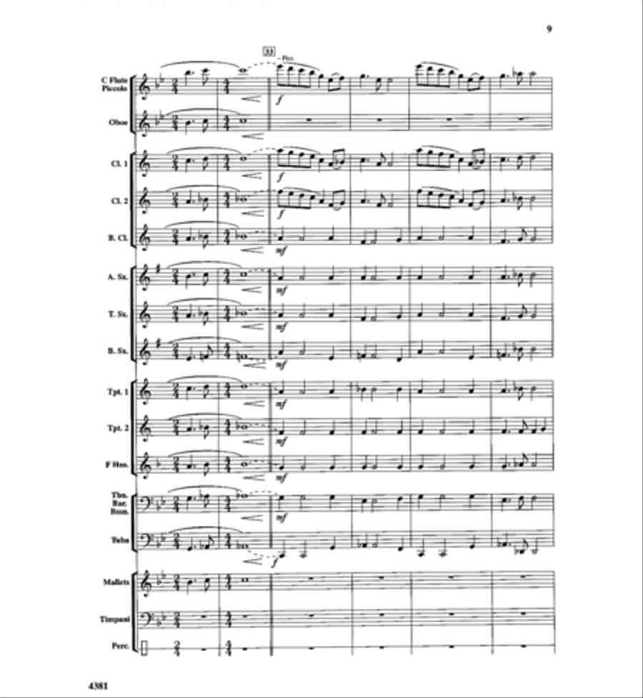 A Hymn of Peace Concert Band scores gallery preview page 8