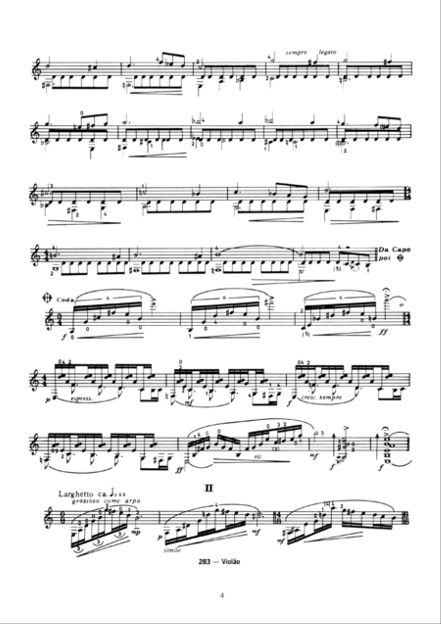 Sonata para violão Classical Guitar scores gallery preview page 6