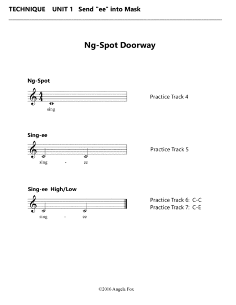 Healthy Vocal Development: Technique Exercises Level 1B Voice scores gallery preview page 6