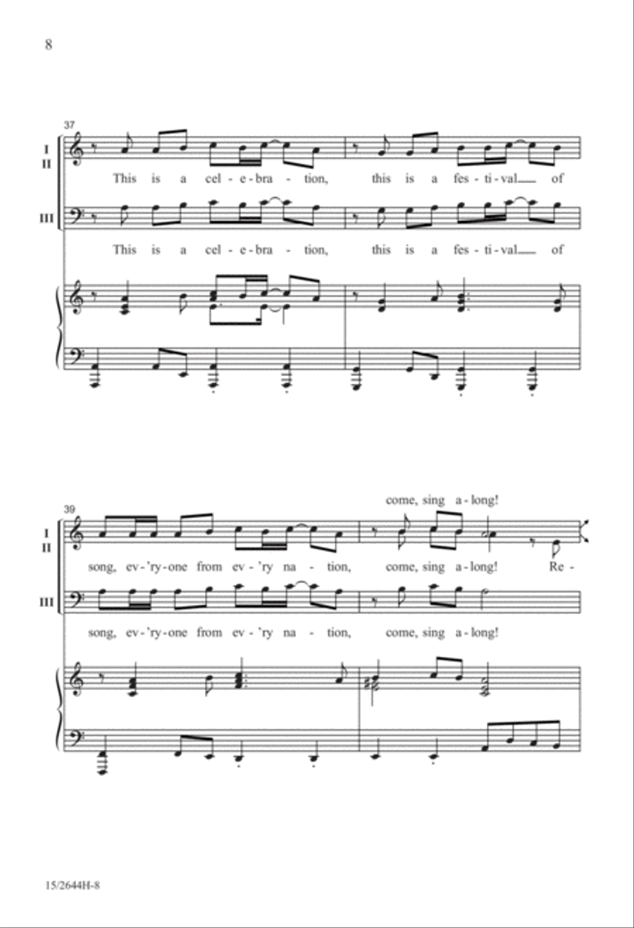 This Is a Celebration! 3-Part scores gallery preview page 8